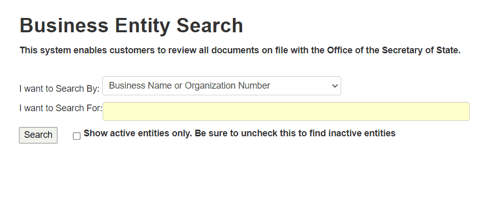How to Search by Business Name in UT SOS Business Search